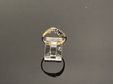 Load image into Gallery viewer, 14 K.T. YELLOW GOLD LADIES SAPPHIRE RING WITH ROUND PRONG SET SAPPHIRES
