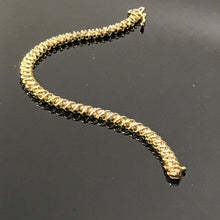 Load image into Gallery viewer, 10 K.T. YELLOW GOLD LADIES DIAMOND TENNIS BRACELET W/ROUND DIAMONDS

