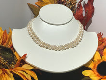 Load image into Gallery viewer, LADIES DOUBLE STRAND PEARL CHOKER NECKLACE, 16&quot;LONG
