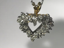 Load image into Gallery viewer, 14 K.T. WHITE GOLD LADIES DIAMOND HEART PENDANT
