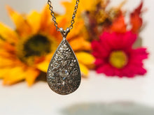 Load image into Gallery viewer, 14 K.T. WHITE GOLD LADIES DIAMOND PENDANT TEAR DROP DESIGN
