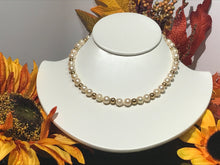 Load image into Gallery viewer, LADIES SINGLE STRAND PEARL NECKLACE WITH ALTERNATING PEARLS &amp; GOLD BALLS
