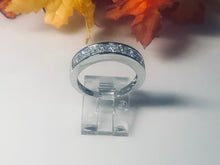 Load image into Gallery viewer, 14 K.T. WHITE GOLD LADIES DIAMOND BAND WITH ROUND CHANNEL SET DIAMONDS
