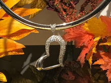 Load image into Gallery viewer, 14 K.T. WHITE GOLD LADIES DIAMOND HEART PENDANT
