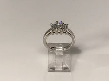 Load image into Gallery viewer, 14 K.T. WHITE GOLD LADIES PAST, PRESENT &amp; FUTURE (3) STONE ENGAGEMENT RING
