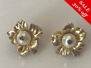 14 K.T. YELLOW GOLD LADIES ANTIQUE/ ESTATE JEWELRY EARRINGS