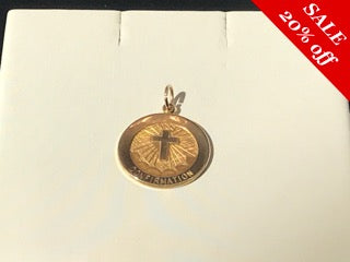 14 K.T. YELLOW GOLD CONFIRMATION MEDALLION