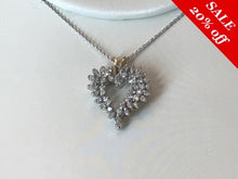 Load image into Gallery viewer, 14 K.T. WHITE GOLD LADIES DIAMOND HEART PENDANT
