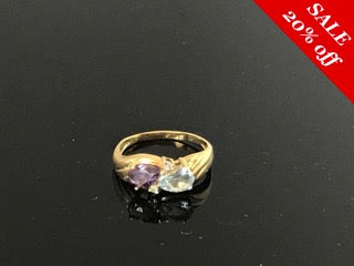 14 K.T. YELLOW GOLD LADIES BYPASS RING