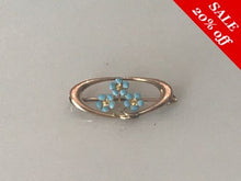 Load image into Gallery viewer, 14 K.T. YELLOW GOLD LADIES ANTIQUE/ ESTATE JEWELRY ENAMALED FLOWERED PIN
