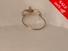 Load image into Gallery viewer, 14 K.T. YELLOW GOLD LADIES CHARM HOLDER W/ROSE DESIGN AT TOP
