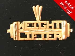 14 K.T. YELLOW GOLD LADIES CHARM WEIGHT LIFTING