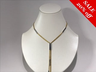 14 K.T. TWO/TONE LADIES ALL GOLD FANCY LINK NECKLACE