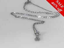 Load image into Gallery viewer, 14 K.T. WHITE GOLD LADIES DIAMOND INITIAL CHARM &quot;I&quot; BLOCK STYLE
