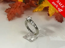 Load image into Gallery viewer, 14 K.T. WHITE GOLD LADIES DIAMOND ENGAGEMENT RING
