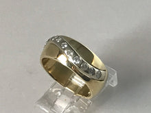 Load image into Gallery viewer, 14 K.T. YELLOW GOLD LADIES DIAMOND BAND WITH  ROUND PAVED SET DIAMONDS
