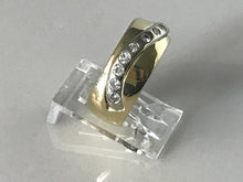 Load image into Gallery viewer, 14 K.T. YELLOW GOLD LADIES DIAMOND BAND WITH  ROUND PAVED SET DIAMONDS
