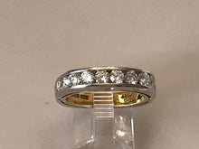 Load image into Gallery viewer, PLATINUM &amp; 18 K.T. YELLOW GOLD LADIES DIAMOND WEDDING BAND
