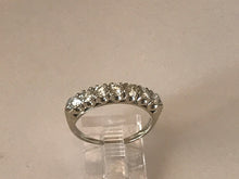 Load image into Gallery viewer, 14 K.T. WHITE GOLD LADIES DIAMOND BAND WITH ROUND PRONG SET DIAMONDS
