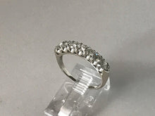 Load image into Gallery viewer, 14 K.T. WHITE GOLD LADIES DIAMOND BAND WITH ROUND PRONG SET DIAMONDS
