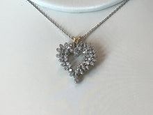 Load image into Gallery viewer, 14 K.T. WHITE GOLD LADIES DIAMOND HEART PENDANT
