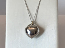 Load image into Gallery viewer, 14 K.T. WHITE GOLD LADIES PUFFED GOLD HEART
