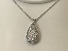 Load image into Gallery viewer, 14 K.T. WHITE GOLD LADIES DIAMOND PENDANT TEAR DROP DESIGN
