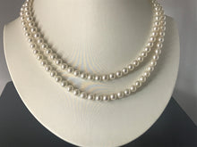 Load image into Gallery viewer, LADIES DOUBLE STRAND PEARL NECKLACE, 24&quot; LONG
