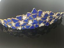Load image into Gallery viewer, 14 K.T. YELLOW GOLD LADIES ANTIQUE/ ESTATE BLUE LAPIS &amp; DIAMOND BRACELET
