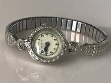 Load image into Gallery viewer, 14 K.T. WHITE GOLD LADIES ANTIQUE/ ESTATE BULOVA WATCH

